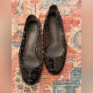 Tory Burch Mira logo cutout flats